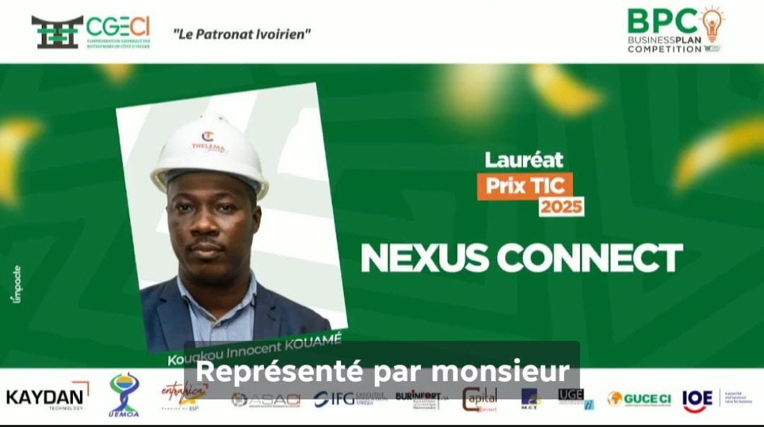 Lauréat Prix NTIC 2025 — Nexus Connect (CGECI, Patronat ivoirien)